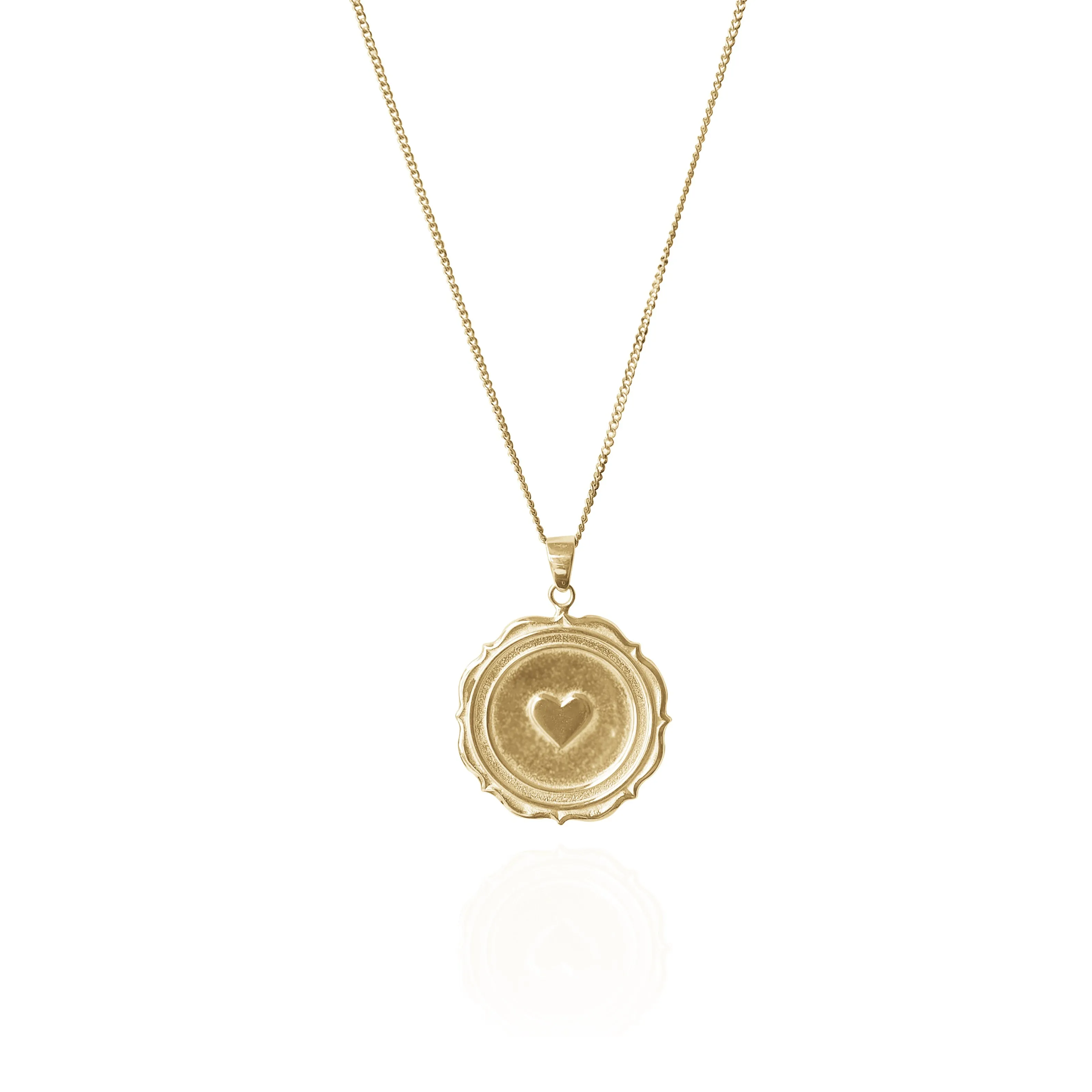 SERENA 'LOVE' NECKLACE PENDANT - GOLD sold by Pusca