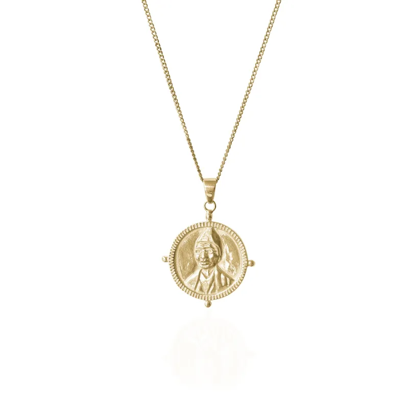 SOJOURNER 'STRENGTH' NECKLACE PENDANT - GOLD sold by PUSCA JEWELS