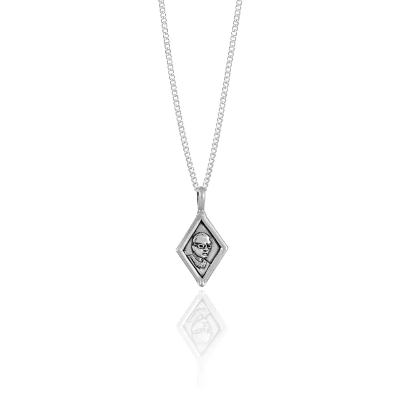 Ruth Bader Ginsberg Pendant for Equality Necklace - Silver made by Pusca