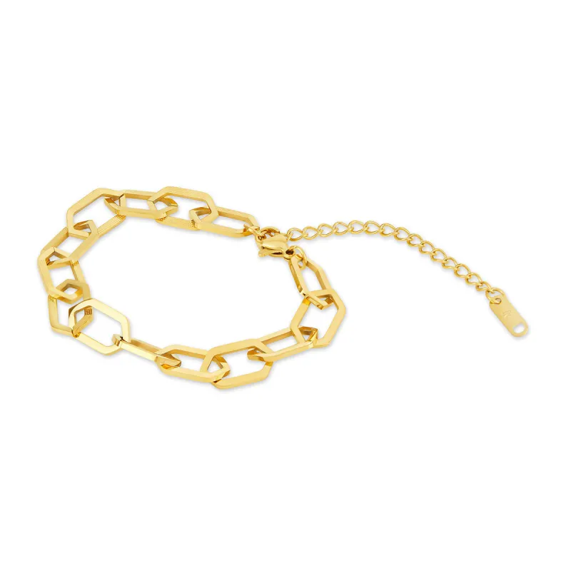 Hex Chain Bracelet - Gold made by Pusca