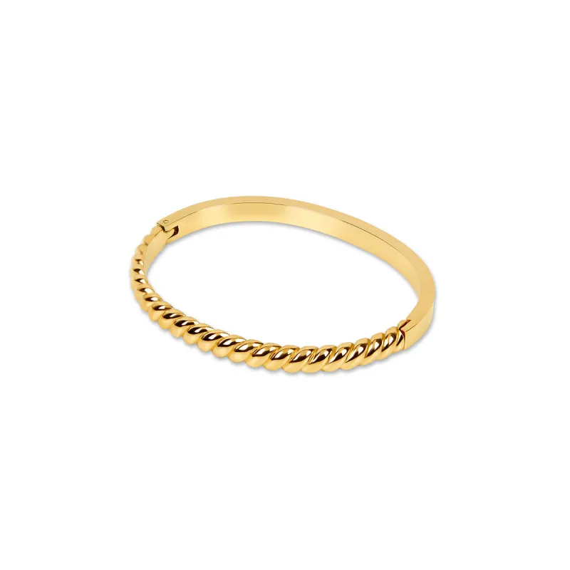 Croissant Bangle Bracelet - Gold sold by Pusca
