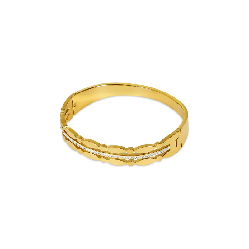 Addison Stone Bangle Bracelet - Gold sold by Pusca