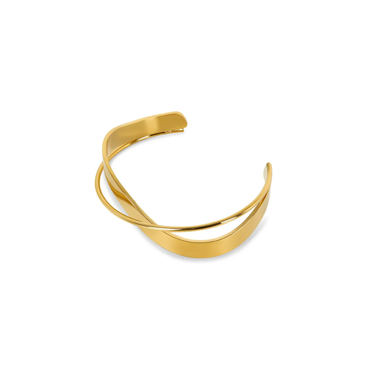 Intertwine Bangle Bracelet - Gold sold by Pusca