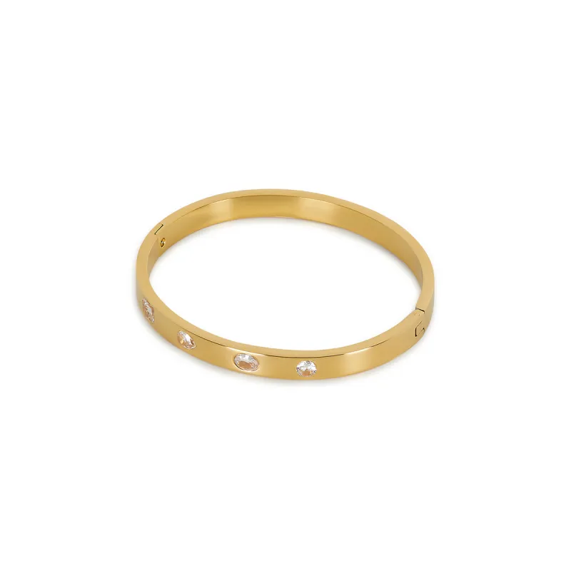 Multi Shape Stone Bracelet - Gold sold by Pusca
