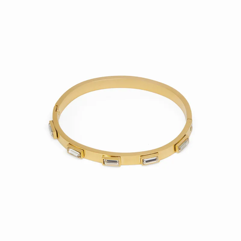 Cubic Stone Bracelet - Gold sold by Pusca