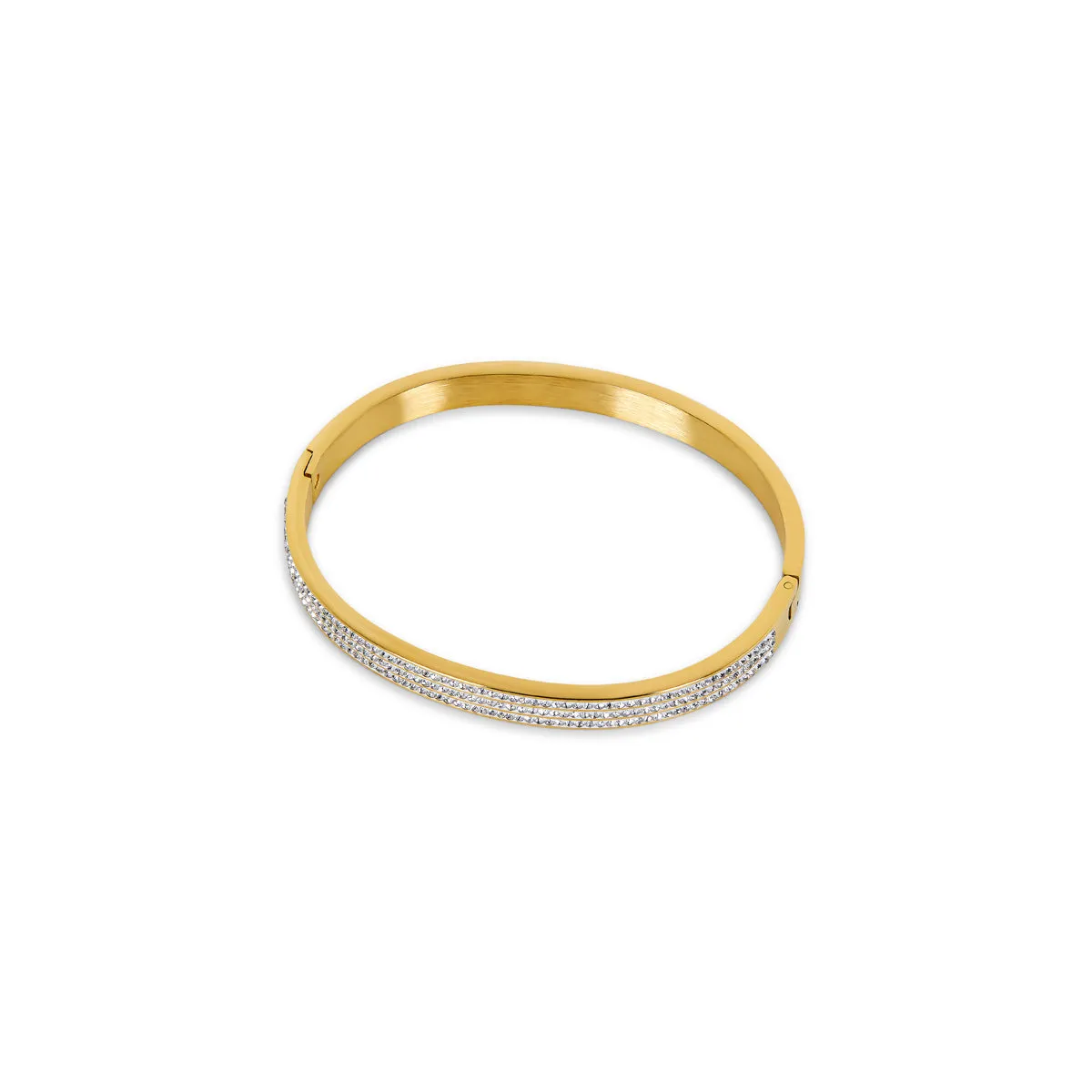 Luxe Stone Bangle Bracelet - Gold sold by Pusca