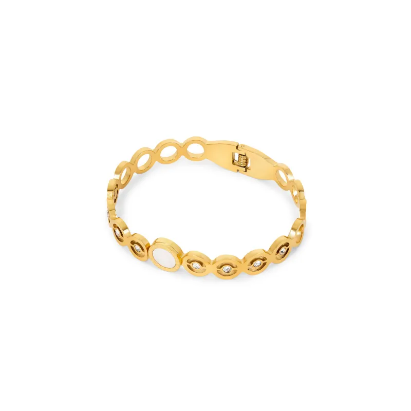 Stone Hive Bangle Bracelet - Gold sold by Pusca
