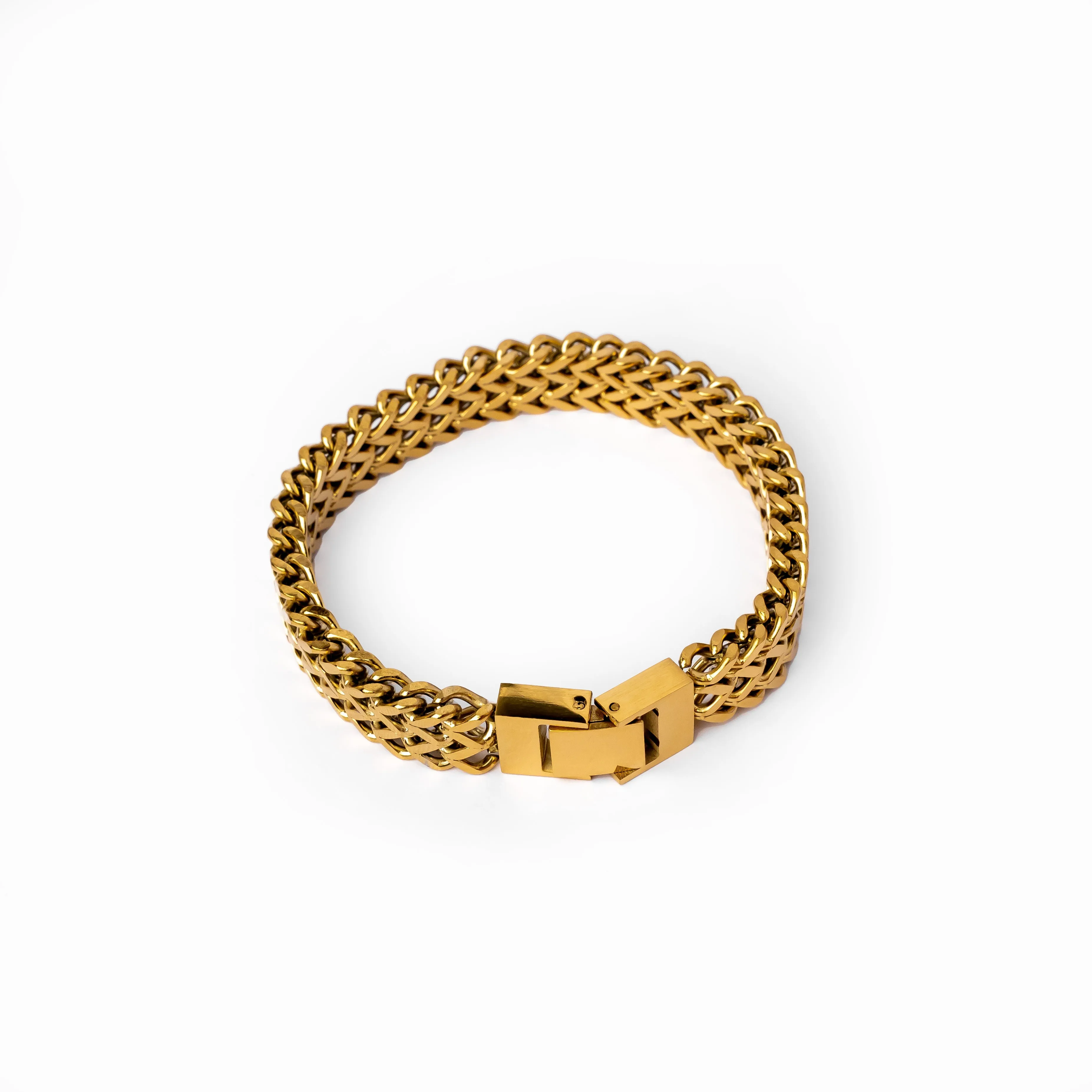 Eden Textured Bracelet 18K Gold Plated - Gold sold by Pusca
