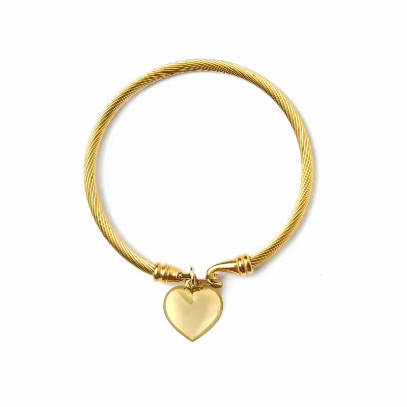 Heart Pendant Bracelet - Gold sold by Pusca