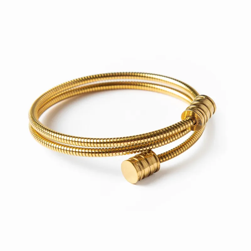 Twister Bangle Bracelet - Gold sold by Pusca