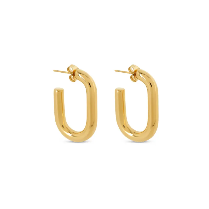 Piper Hoop Earrings - Gold sold by Pusca