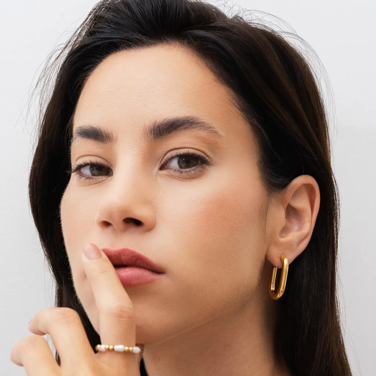 Piper Hoop Earrings - Gold sold by Pusca product image thumbnail 4