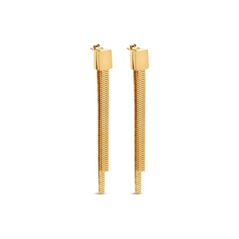 Tassel Dangle Earrings - Gold made by Pusca