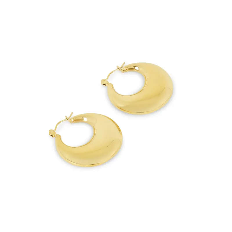 Clara Hoop Earrings - Gold sold by PUSCA JEWELS