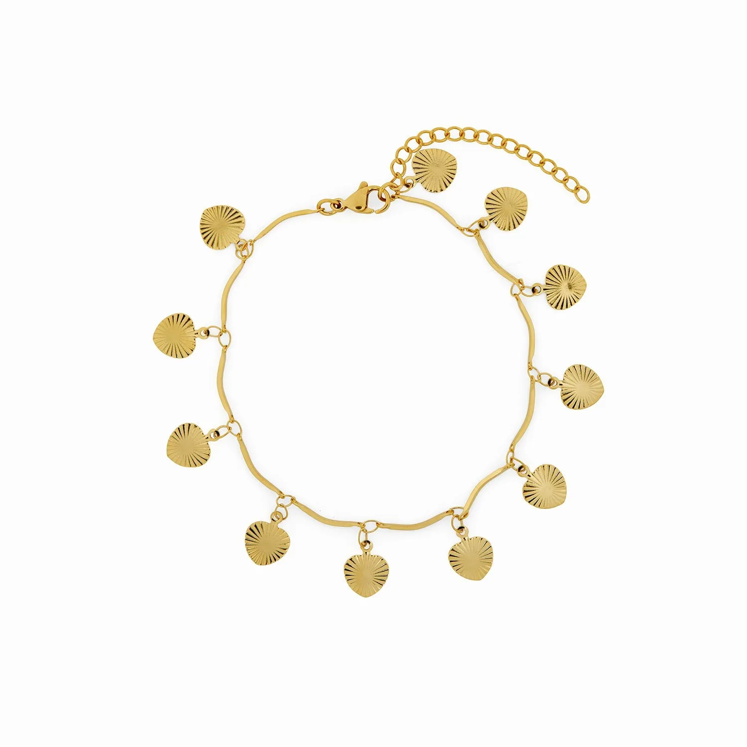 Shell Pendant Anklet - Gold sold by Pusca