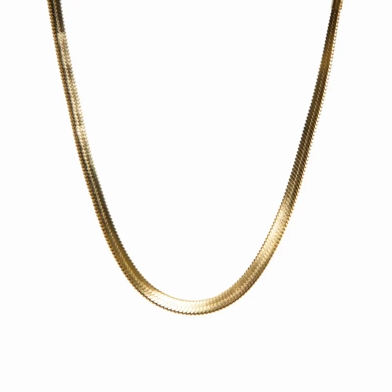 Snake Chain Necklace - Gold sold by PUSCA JEWELS