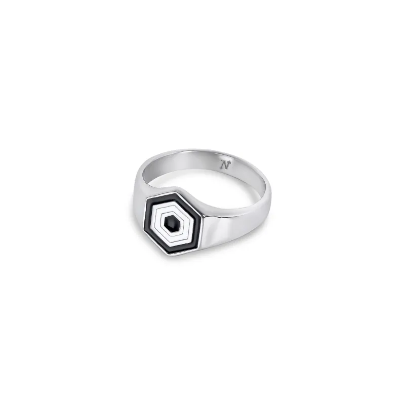 Hex Ring - Silver sold by Pusca