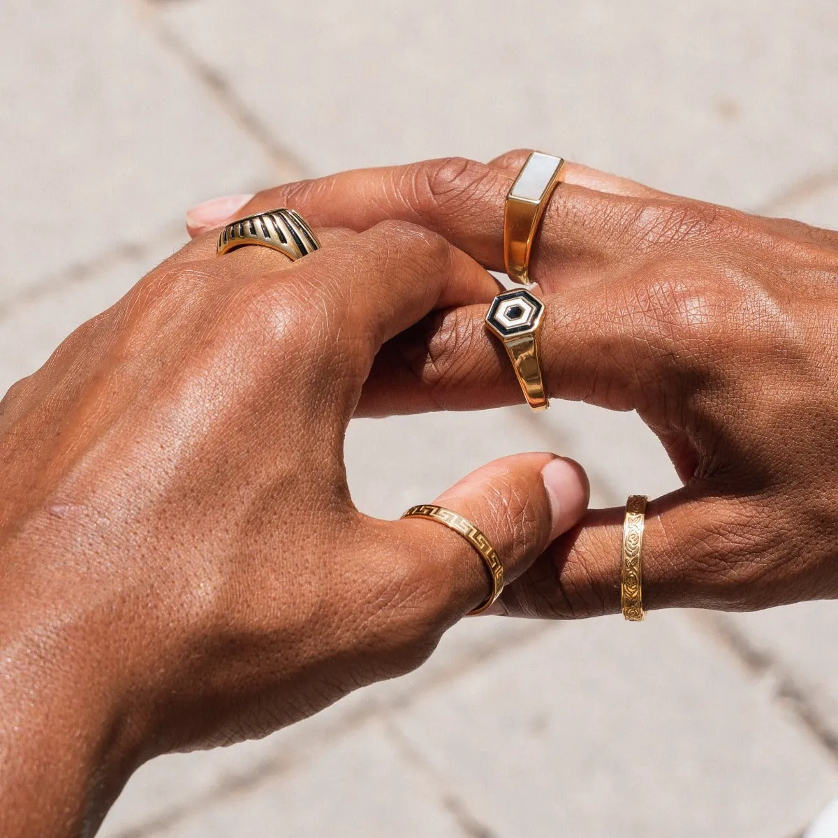 Hex Ring - Gold sold by Pusca product image thumbnail 5