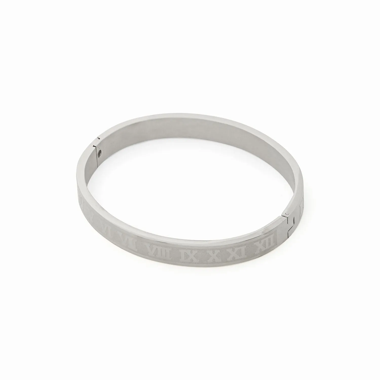 Roman Numeral Bangle - Silver sold by Pusca