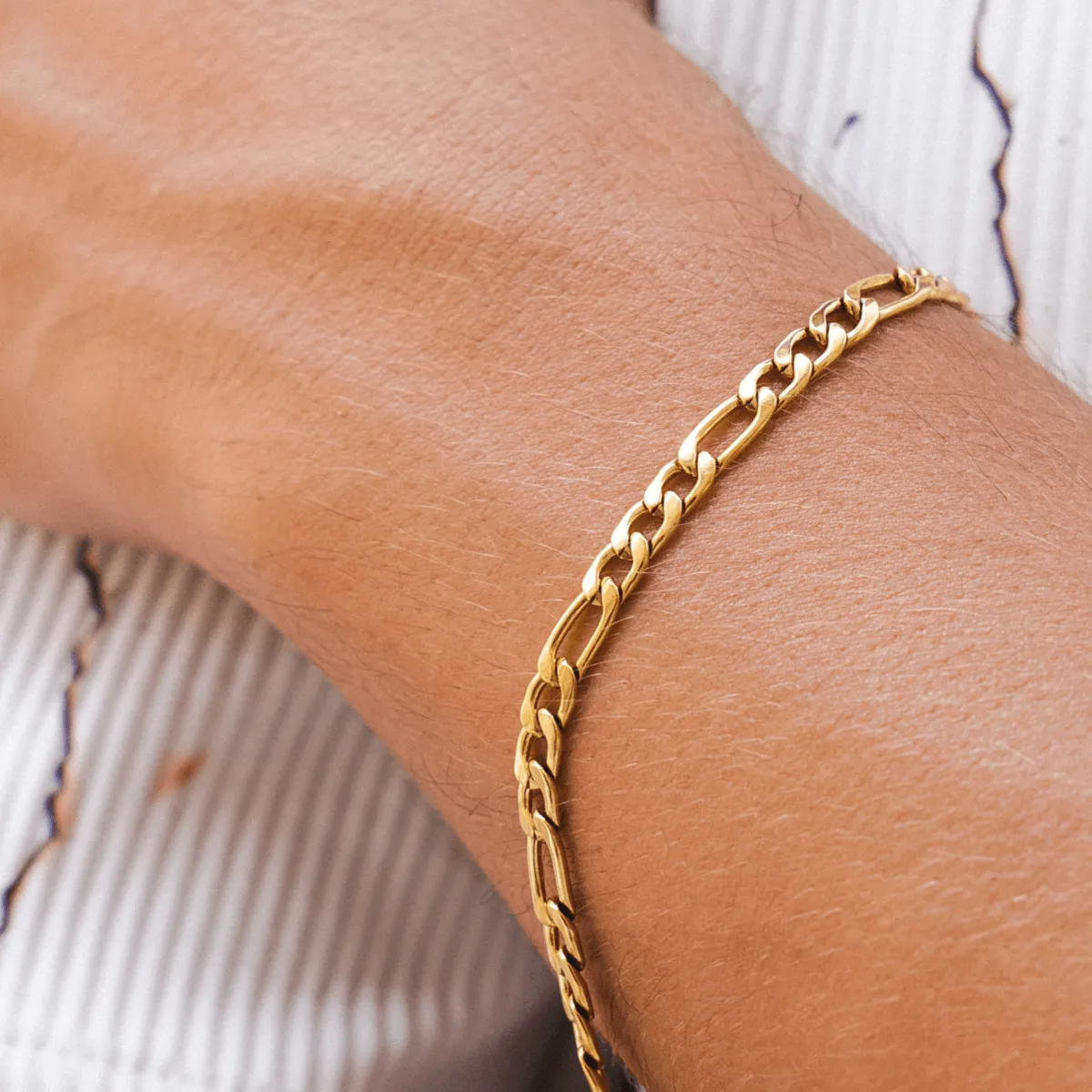 Figaro Bracelet - Gold sold by Pusca product image thumbnail 3
