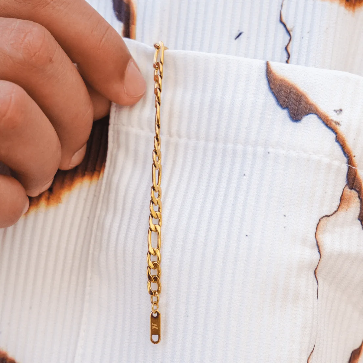 Figaro Bracelet - Gold sold by Pusca product image thumbnail 2