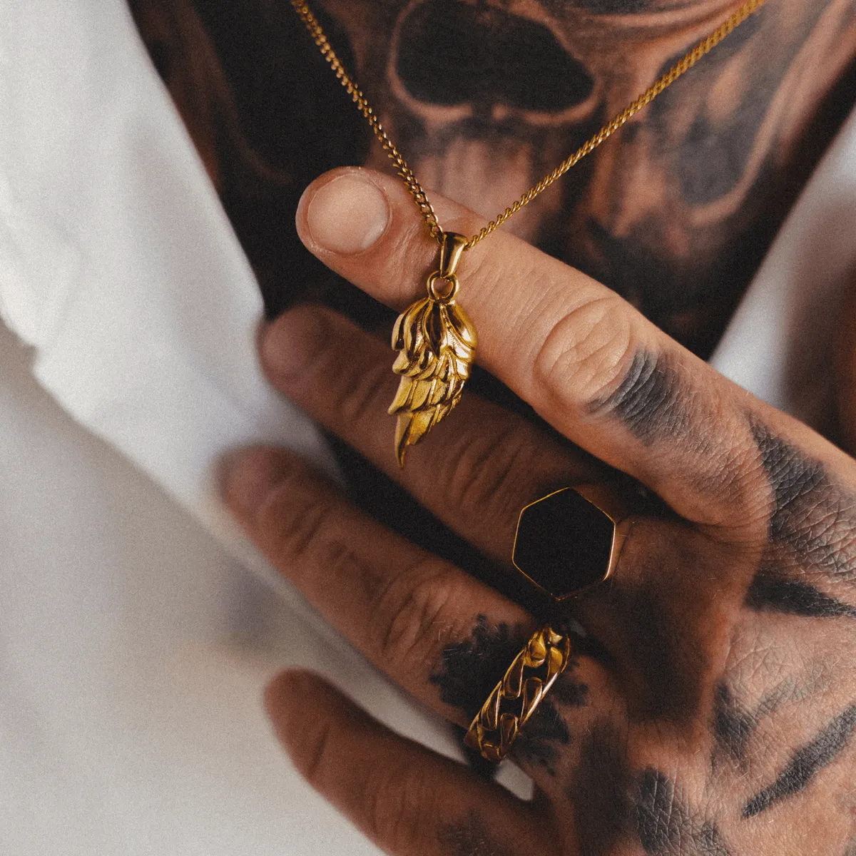 Wing Pendant Necklace - 18K Gold Plated sold by Pusca product image thumbnail 3