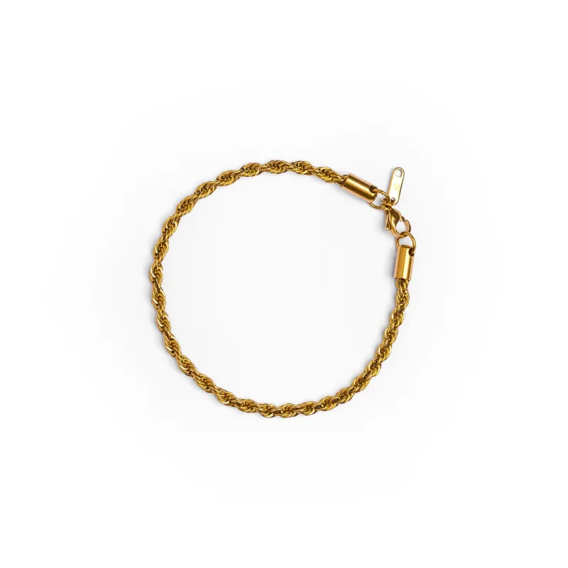 Rope Chain Bracelet - 18K Gold Plated sold by Pusca