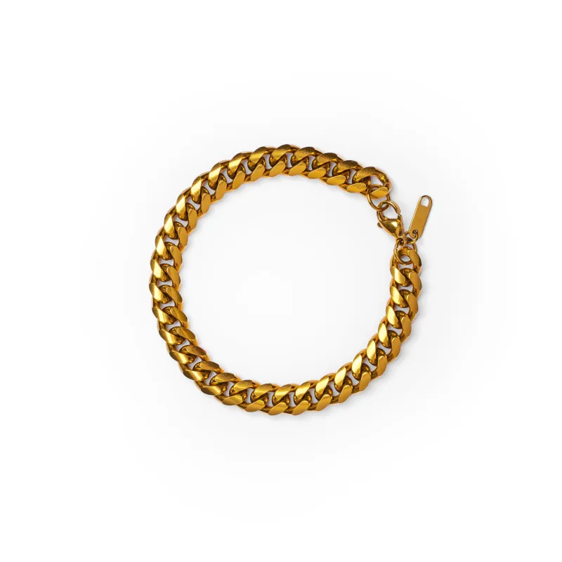 Curb Chain Bracelet - 18K Gold Plated sold by Pusca