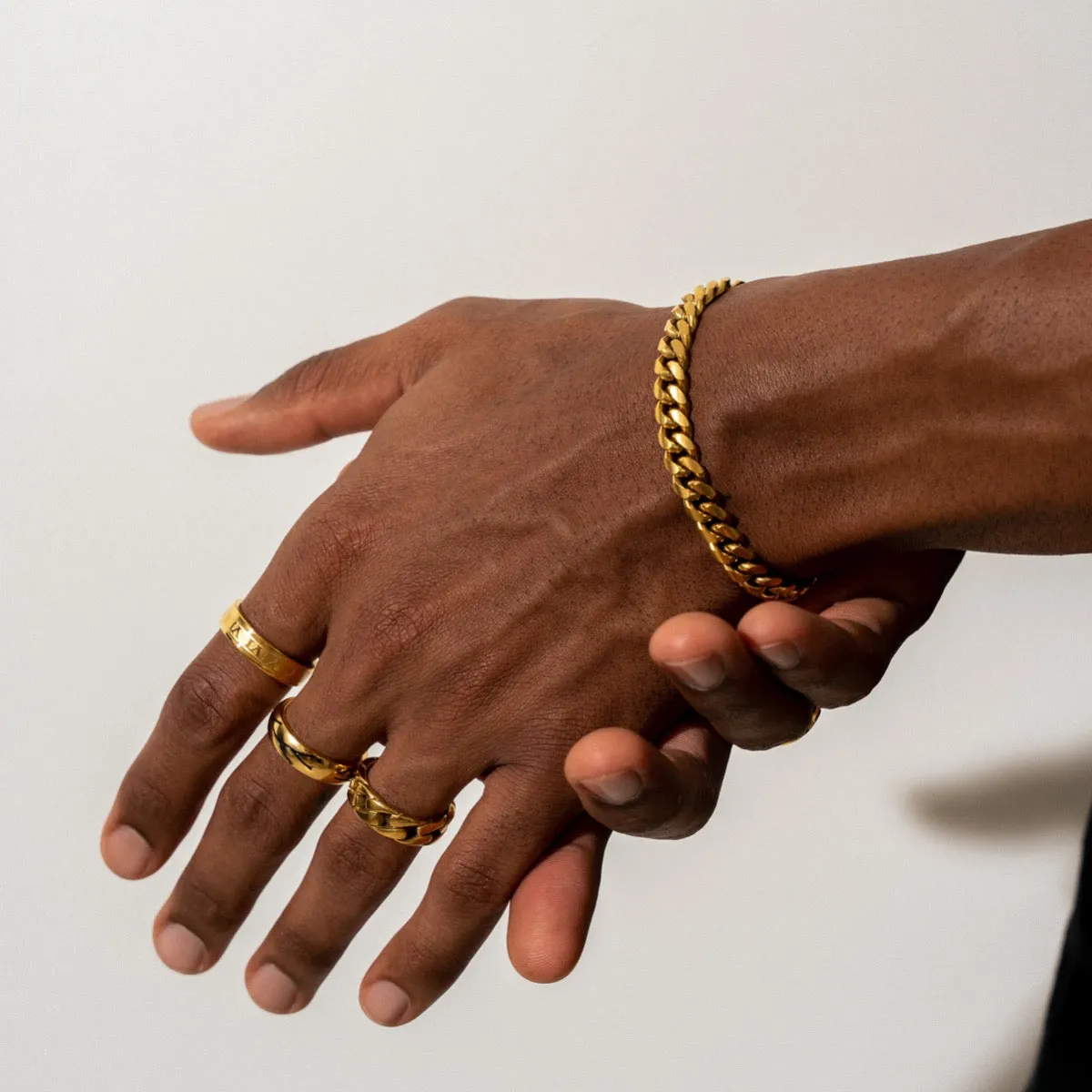 Curb Chain Bracelet - 18K Gold Plated sold by PUSCA JEWELS product image thumbnail 5