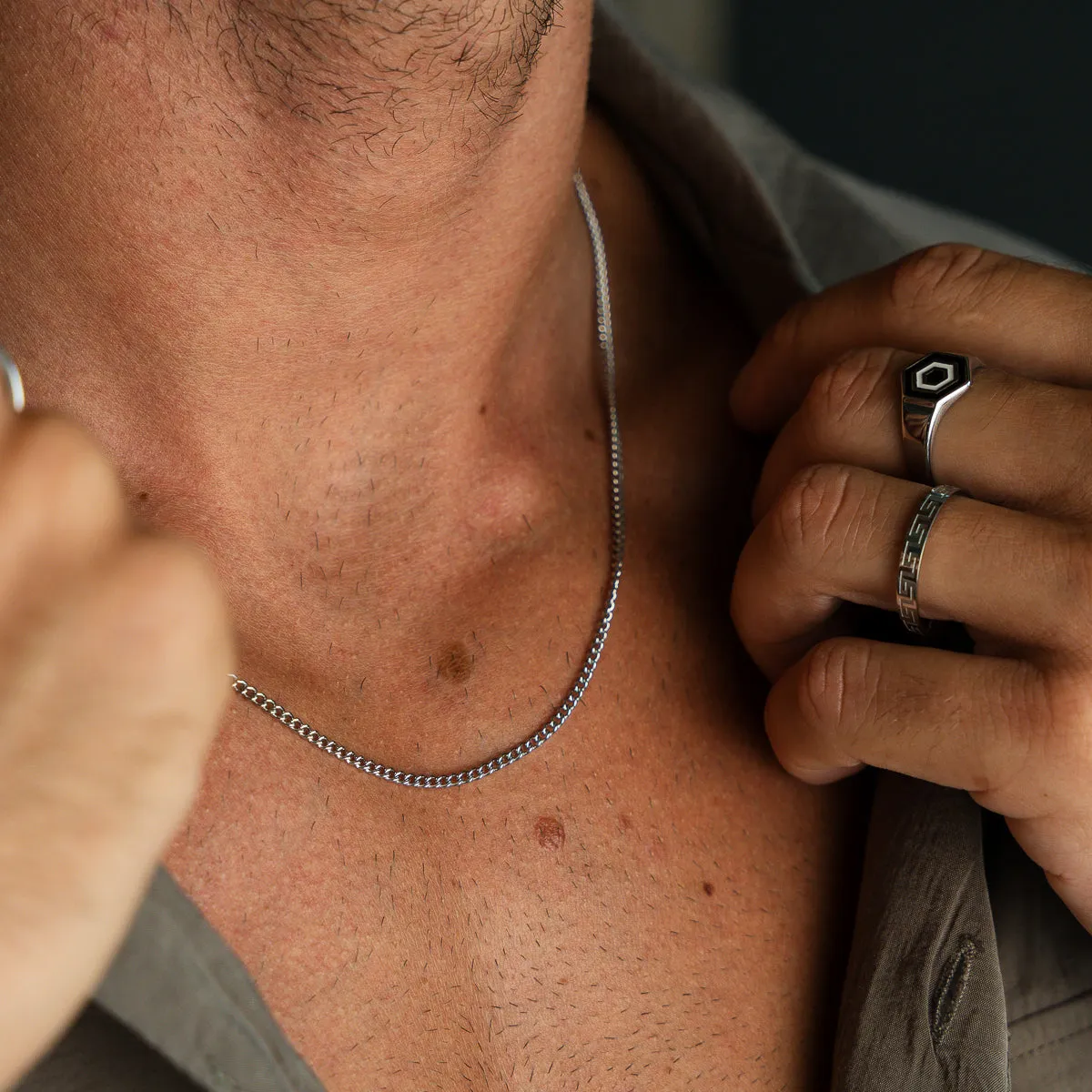 Minimal Chain Necklace - Silver sold by Pusca product image thumbnail 4