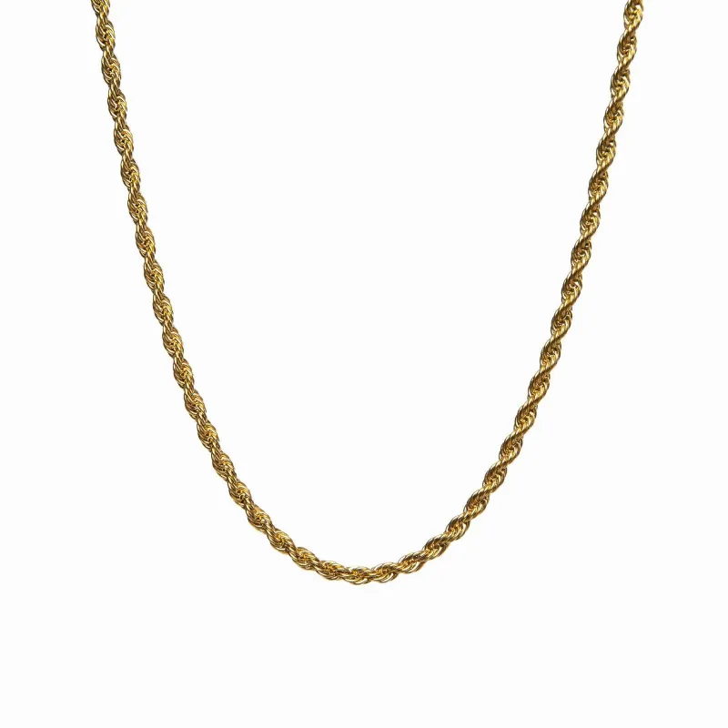 Rope Chain Necklace - 18K Gold Plated sold by Pusca