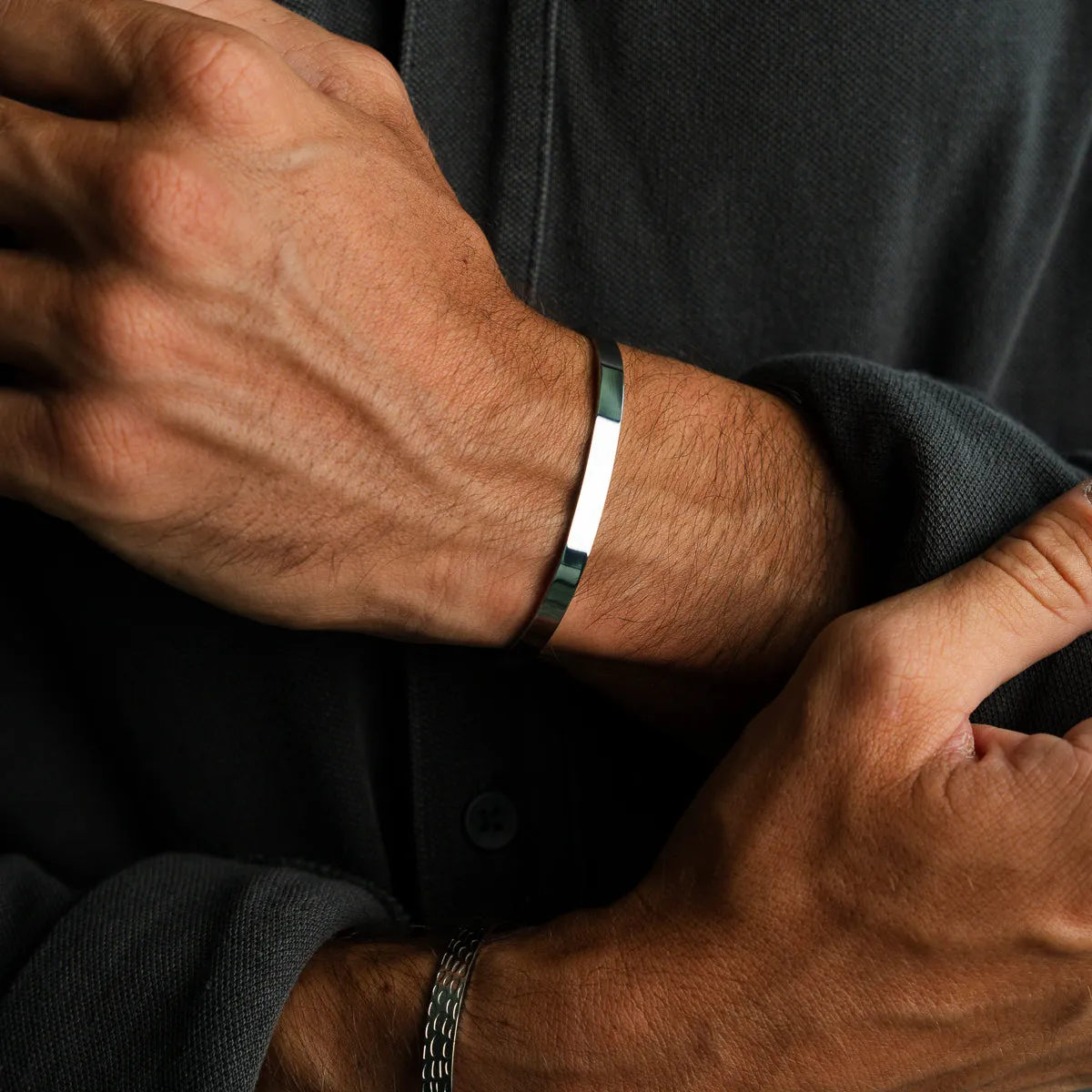 Adjustable Cuff Bangle - Silver sold by Pusca product image thumbnail 2