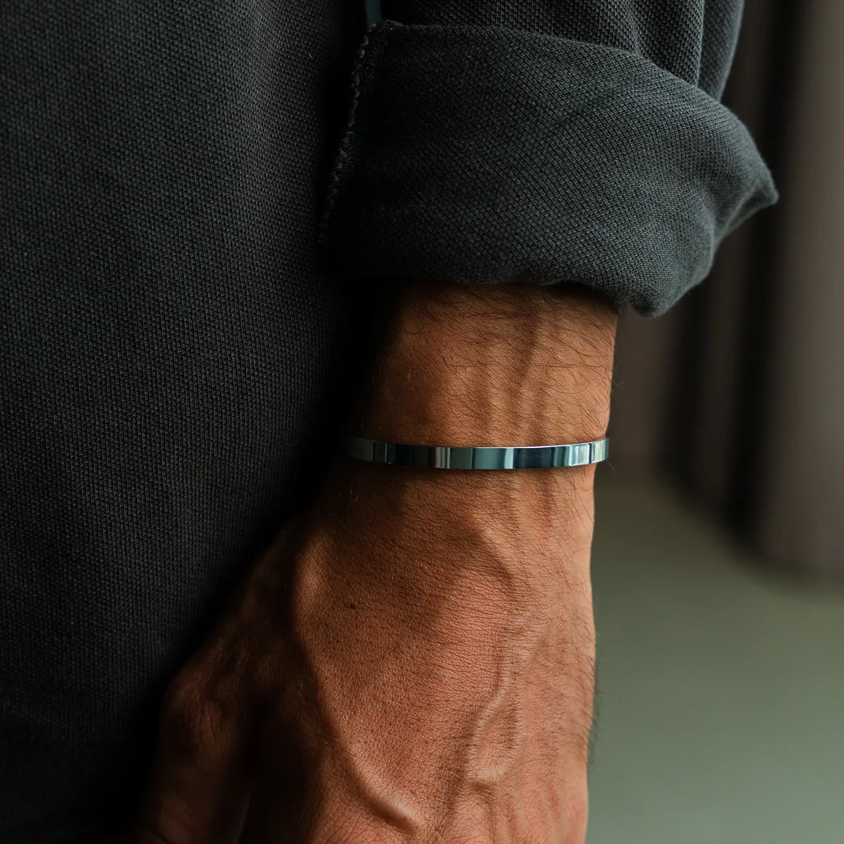 Adjustable Cuff Bangle - Silver sold by Pusca product image thumbnail 3