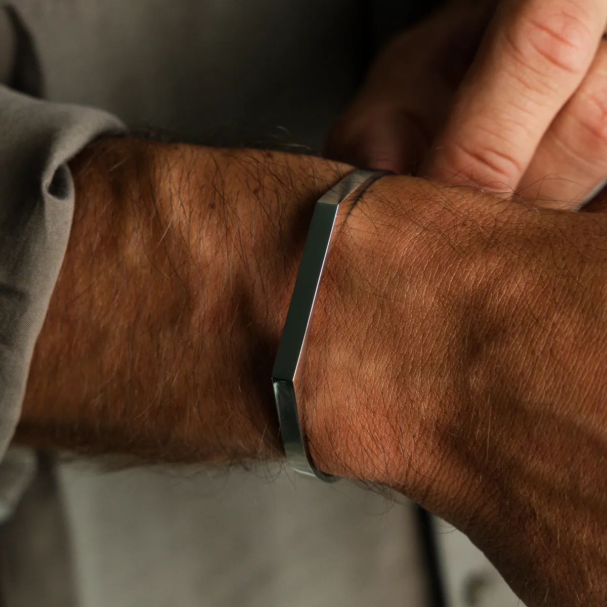 Adjustable Signet Cuff Bangle - Silver sold by Pusca product image thumbnail 3