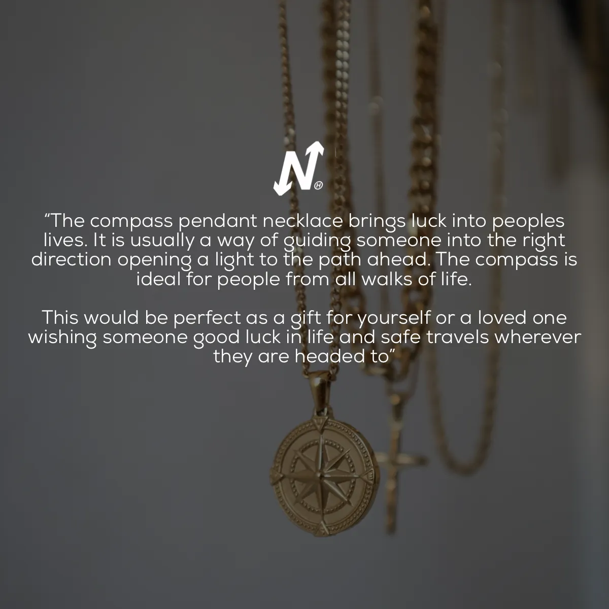 Compass Pendant Necklace - Silver sold by Pusca product image thumbnail 2