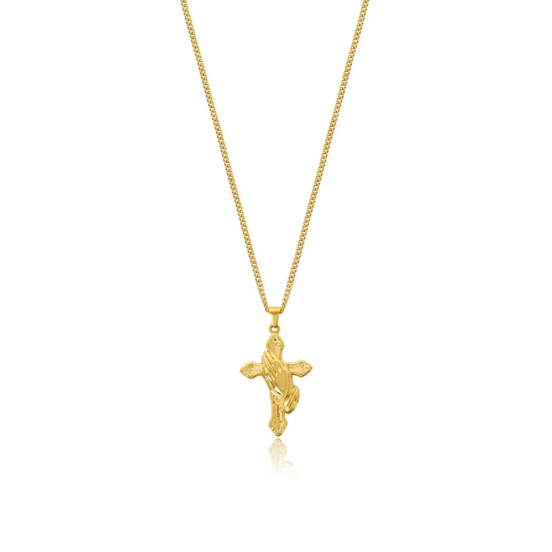 Faith Pendant Necklace - Gold sold by Pusca