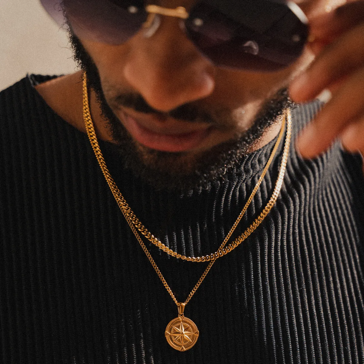 Curb Chain Bracelet X Curb Chain Necklace Set - 18K Gold sold by Pusca product image thumbnail 5