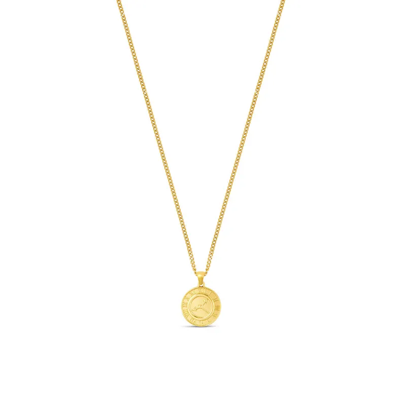 Clock Pendant Necklace - Gold sold by Pusca