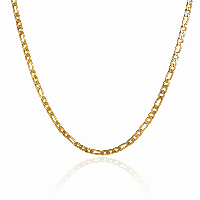 Figaro Chain Necklace - 18K Gold Plated sold by Pusca