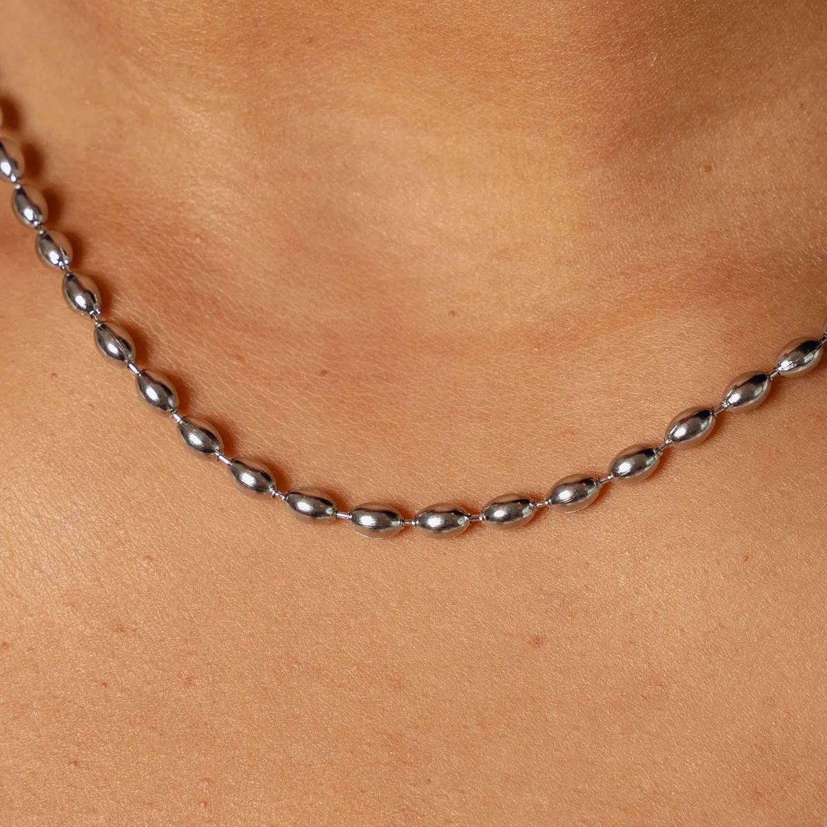 Bead Chain Necklace - Silver sold by Pusca product image thumbnail 4