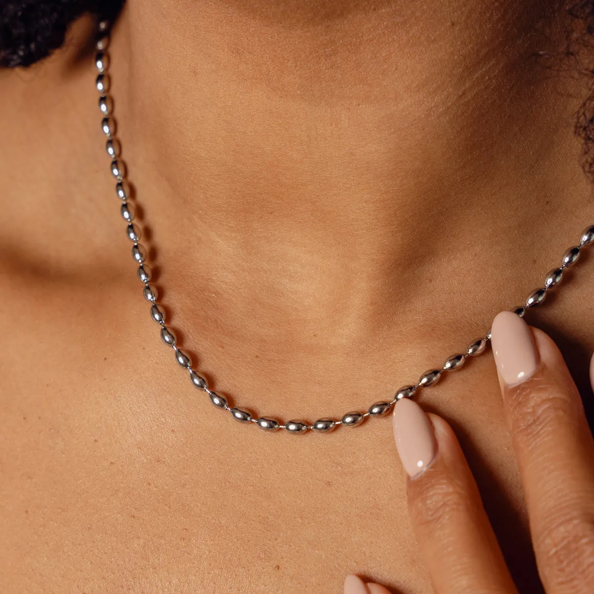 Bead Chain Necklace - Silver sold by Pusca product image thumbnail 2