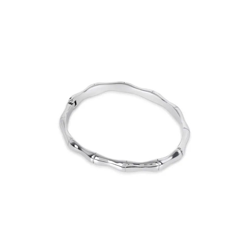 Bamboo Bangle Bracelet  - Silver sold by Pusca