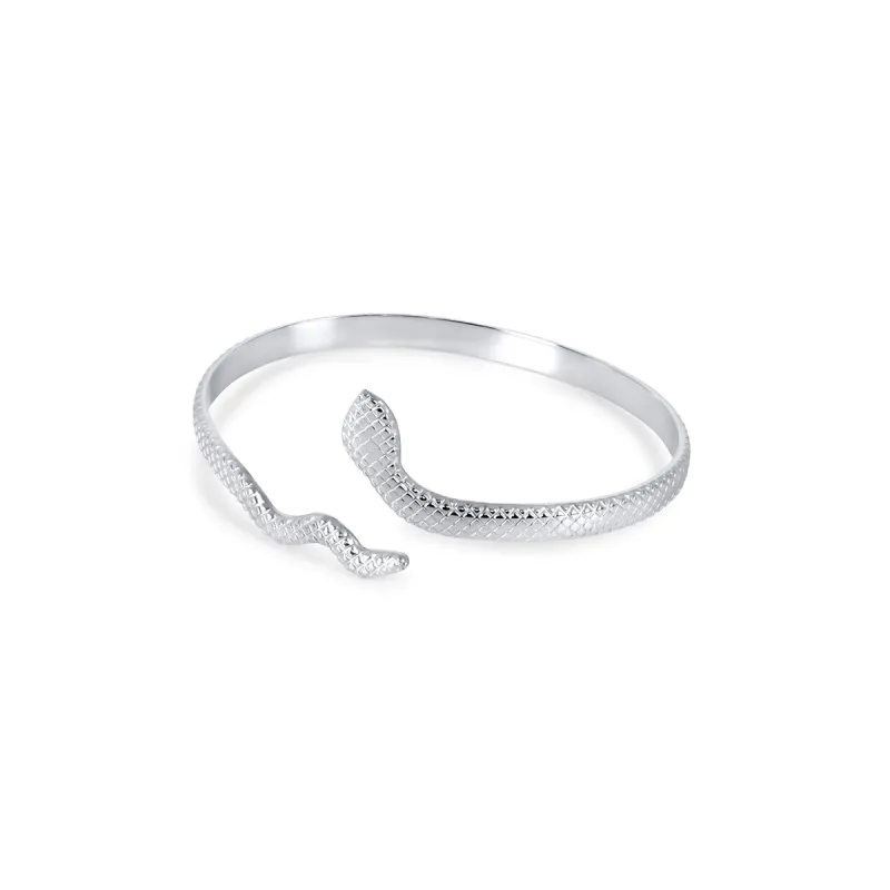 Serpent Bangle Bracelet - Silver sold by Pusca