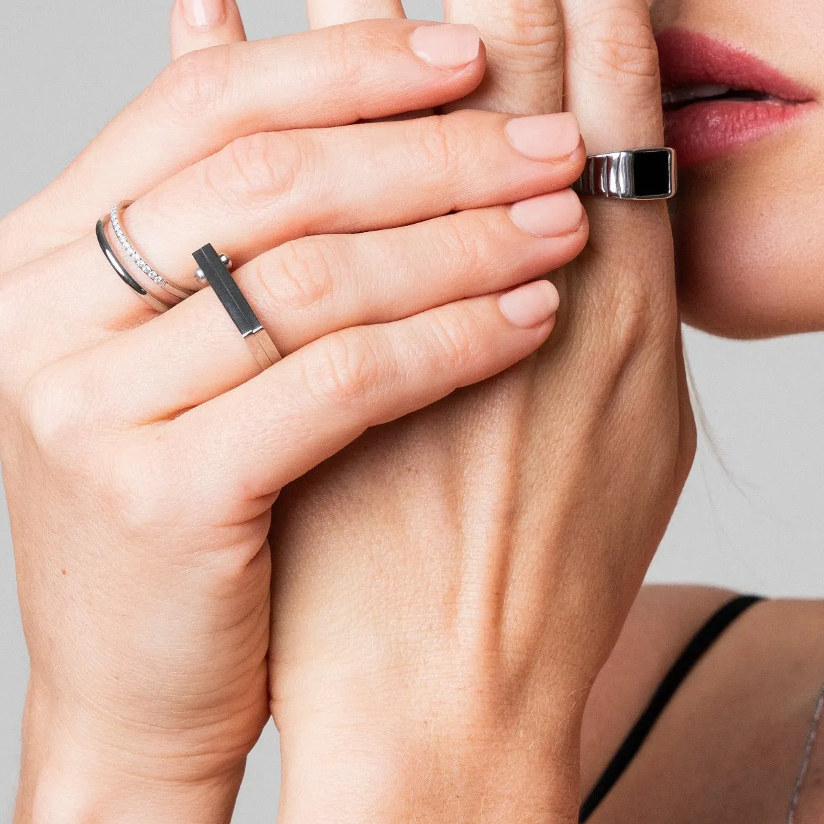 Flat Screwed Ring - Silver sold by Pusca product image thumbnail 3