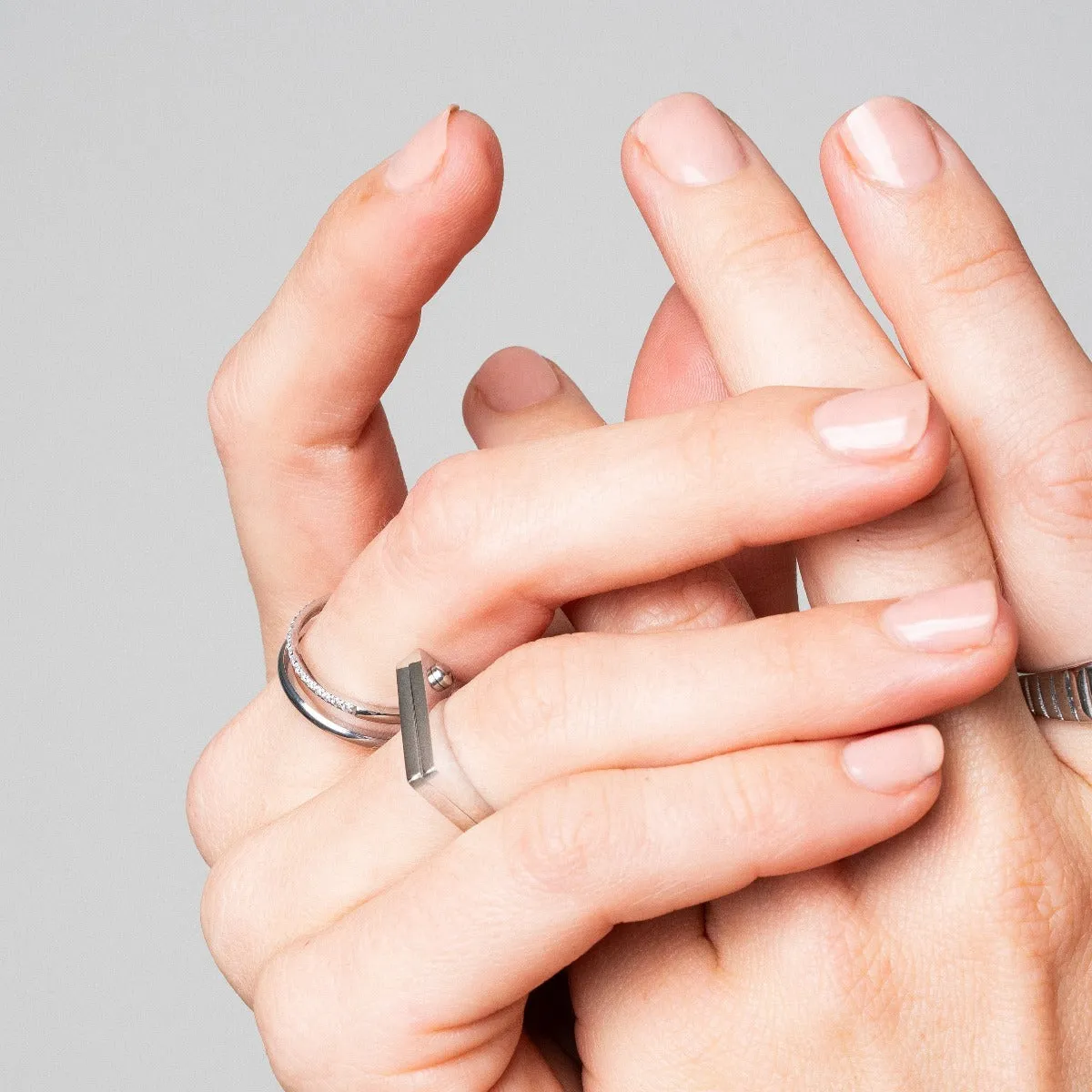 Flat Screwed Ring - Silver sold by Pusca product image thumbnail 2