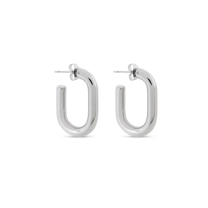 Piper Hoop Earrings - Silver sold by Pusca