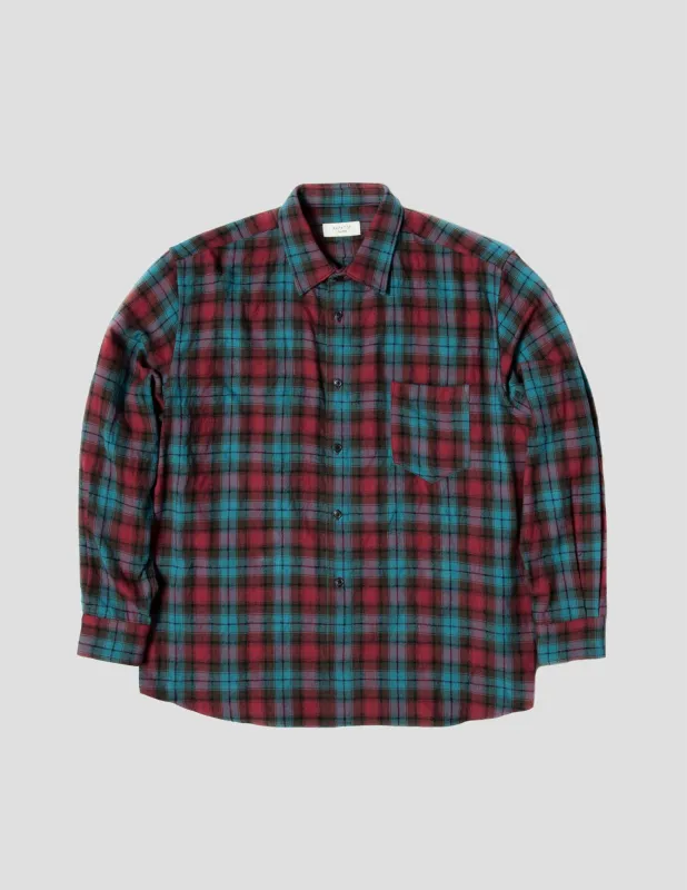 MEN'S TEAL PLAID FLANNEL SHIRT MADE IN THE USA sold by Kapatid New York