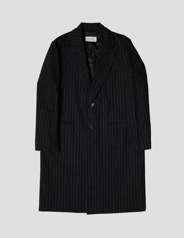 CHALK STRIPE TOP COAT sold by Kapatid New York