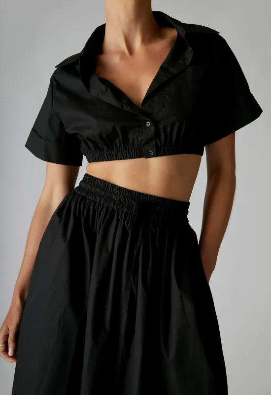 Jade Cropped Shirt made by Avenue The Label