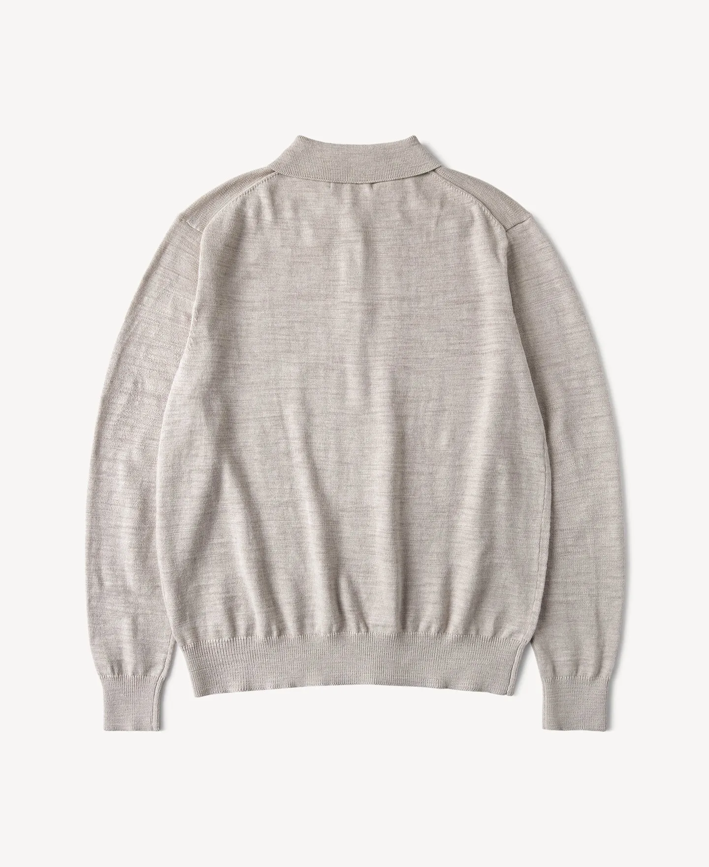 Slub Cotton Long Sleeve Knit Polo sold by Time Catcher product image thumbnail 2